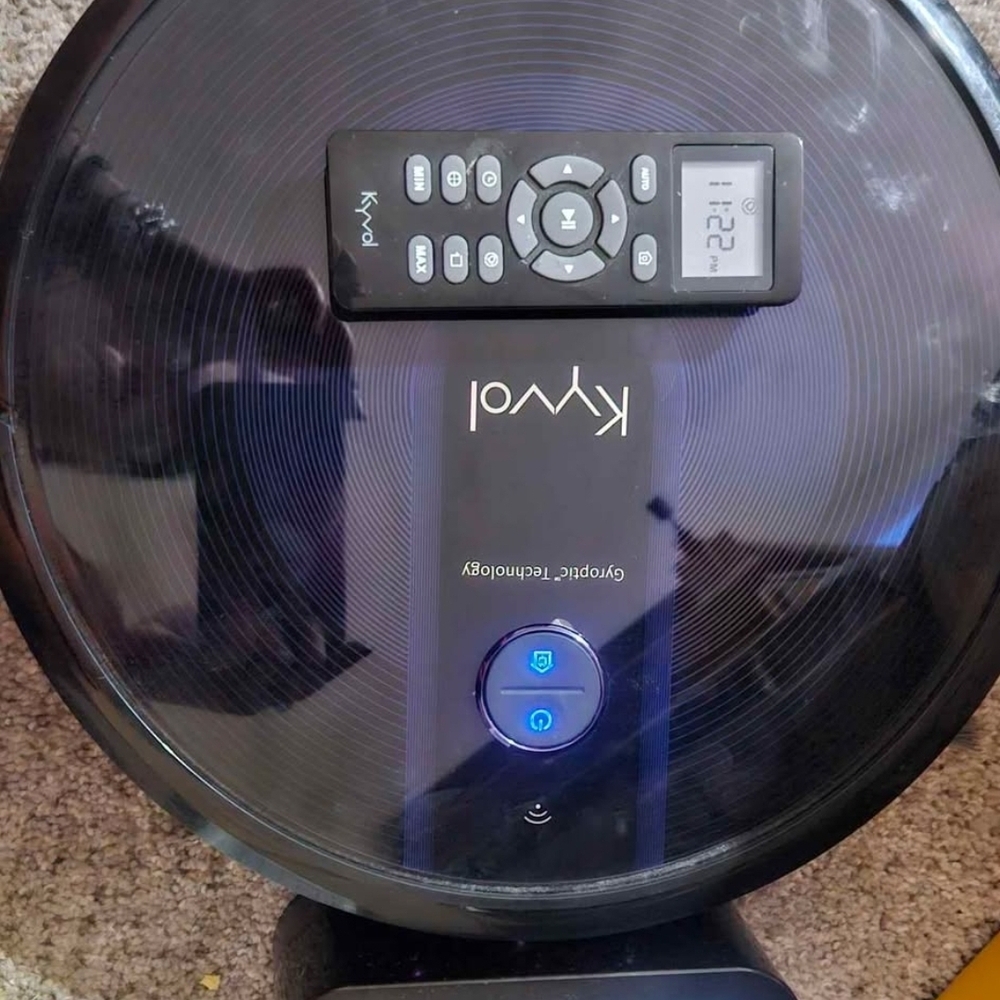 Kyvol 2in1 Robot Vacuum/Mop - Black With Remote Control & Accessories